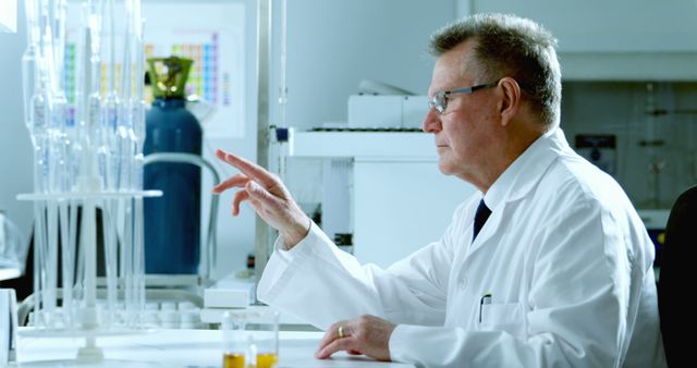 Senior Scientist Working Intensively on Lab Research Project - Download Free Stock Images Pikwizard.com