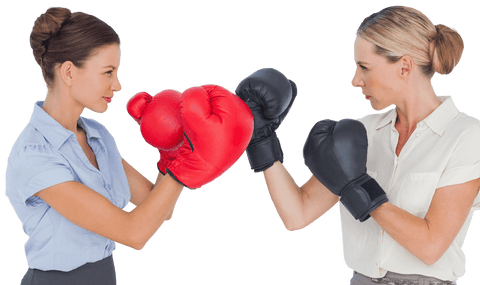 businesswomen in transparent conflict with boxing gloves - Download Free Stock Videos Pikwizard.com