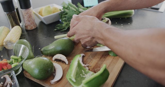 Person Preparing Fresh Vegetables in Modern Kitchen - Download Free Stock Images Pikwizard.com