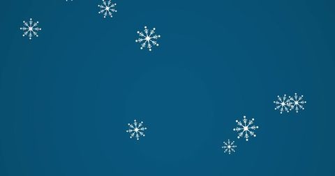Floating Snowflakes over Serene Blue Background