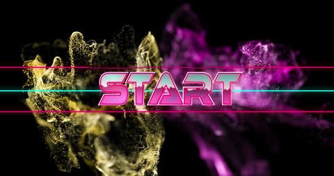 Futuristic Particle Movement with Bold START Text