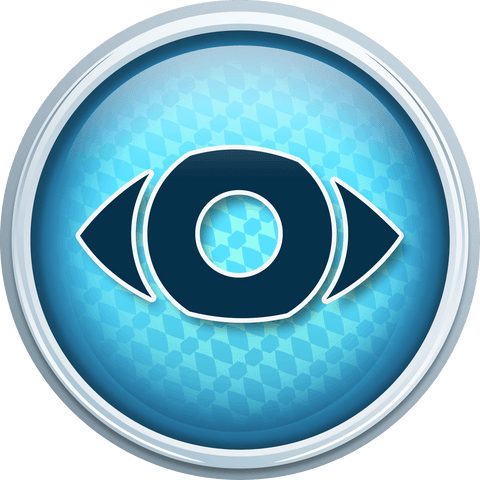 Transparent Blue Eye Icon in Circular Design - Download Free Stock Videos Pikwizard.com