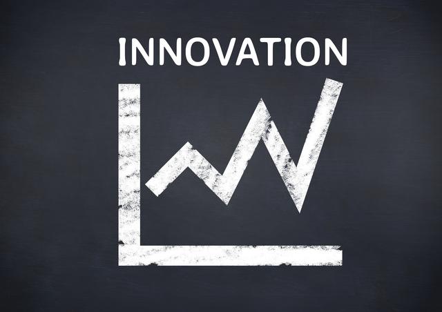 Innovation Concept with Chalk Line Graph on Blackboard - Download Free Stock Photos Pikwizard.com