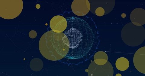 Retro Futuristic Moving Geometric Shapes on Black Background - Download Free Stock Images Pikwizard.com