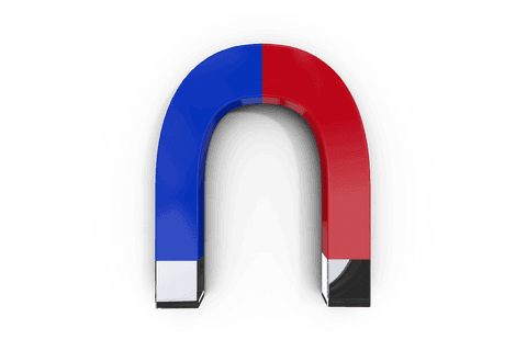 digital blue and red magnet on transparent background - Download Free Stock Videos Pikwizard.com