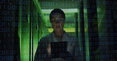 Digital Data Analysis in Server Room Environment - Download Free Stock Images Pikwizard.com