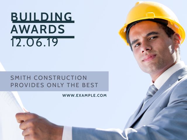 Confident Engineer at Building Awards Event - Download Free Stock Templates Pikwizard.com