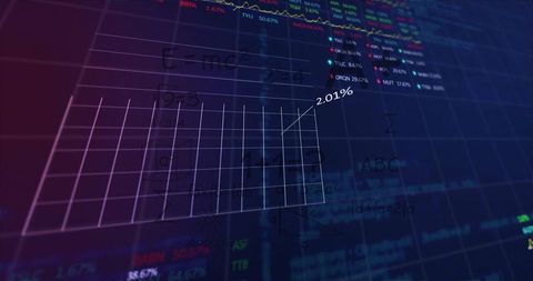 Global Finance Data Processing Over Digital Grid Background - Download Free Stock Images Pikwizard.com