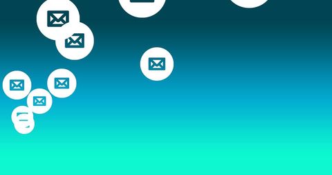 Floating Email Icons on Gradient Background for Digital Connectivity - Download Free Stock Images Pikwizard.com