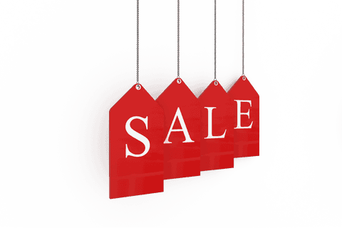 Hanging Red Sale Labels on Transparent Background for Shopping Promotions - Download Free Stock Videos Pikwizard.com