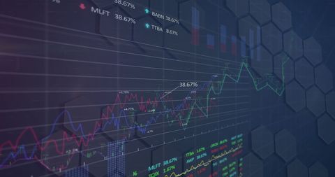 Digital Graphs Display Financial Stock Market Data Trends Analysis - Download Free Stock Images Pikwizard.com