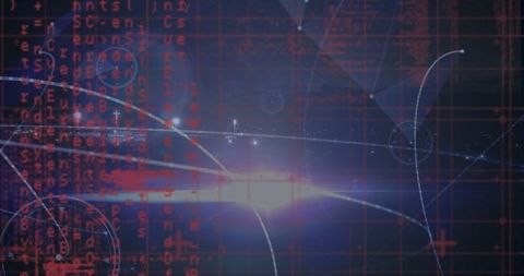 Abstract Futuristic Network with Glowing Light Burst and Code Elements - Download Free Stock Images Pikwizard.com