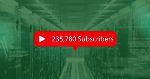 Social Media Subscriber Count in Data Center Environment - Download Free Stock Images Pikwizard.com