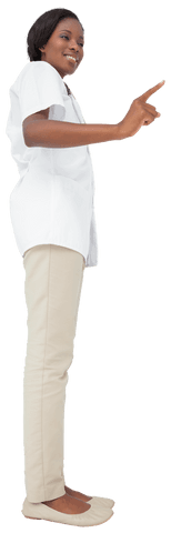 Transparent png african american female doctor showing number two