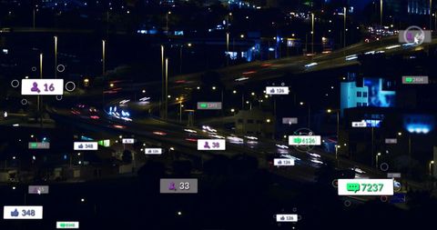 Social media engagement in urban traffic