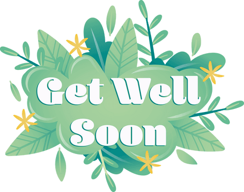 transparent get well soon message with floral elements - Download Free Stock Videos Pikwizard.com
