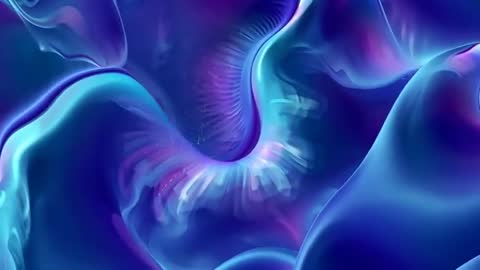 Iridescent Ribbons Flowing and Folding with Radiant Glow and Floating Particles, Cinematic