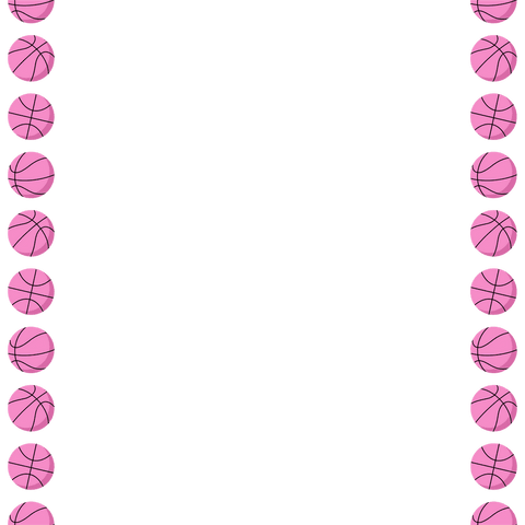 Flat Design Pink Basketball Icons on Transparent Canvas