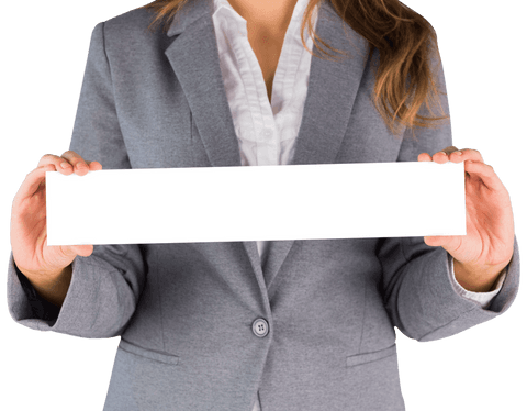 businesswoman presenting blank transparent card template - Download Free Stock Videos Pikwizard.com