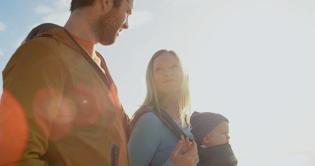 Young Family Enjoying Time Outdoors on a Sunny Day - Download Free Stock Images Pikwizard.com