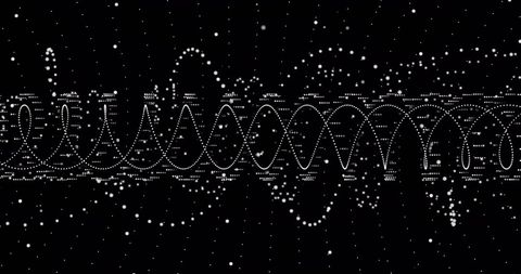 Abstract Network of Connections with DNA Strand Pattern