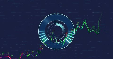 Financial Data Analysis Dynamic Interface with Virtual Radar - Download Free Stock Images Pikwizard.com