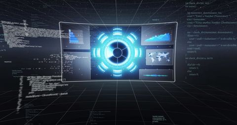 Futuristic Interface Displaying Real-Time Data Analysis - Download Free Stock Images Pikwizard.com