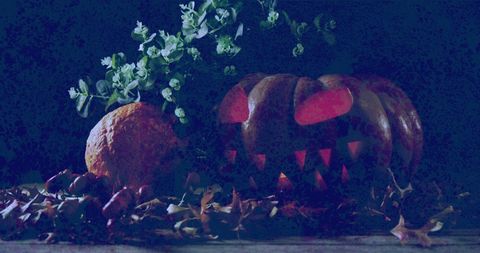 Spooky Halloween Pumpkin Lantern with Dark Grunge Background - Download Free Stock Images Pikwizard.com