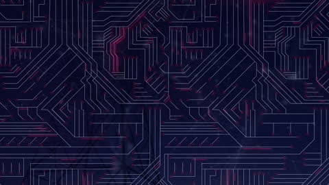 Abstract Circuit Board Design on Dark Digital Background
