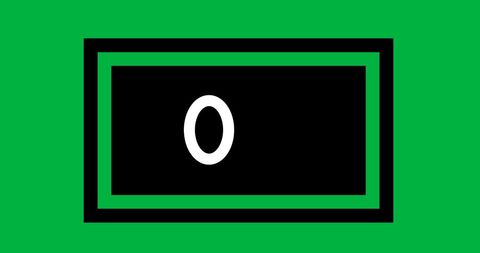 Incremental counting animation on green screen
