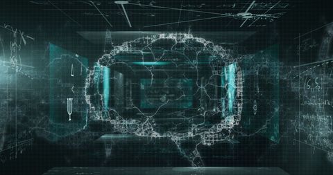 Digital Brain with Global Connections and Data Interfaces - Download Free Stock Images Pikwizard.com