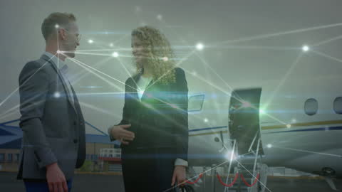 Business Networking at Private Jet with Data Overlay