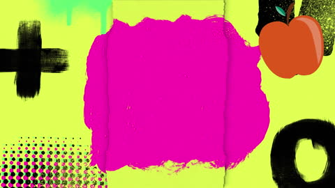 Colorful Abstract with Apples Mathematical Symbols