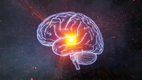 3D Visualized Brain Pulsing in Futuristic Ember Animation