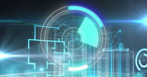 Digital Interface with Futuristic Data Scanning Display - Download Free Stock Images Pikwizard.com