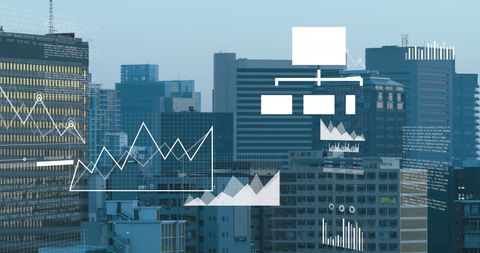 Digital Financial Data on Urban Skyline