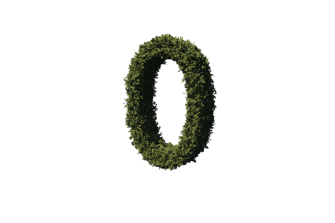 Grass-Covered Number Zero on Transparent Background - Download Free Stock Videos Pikwizard.com