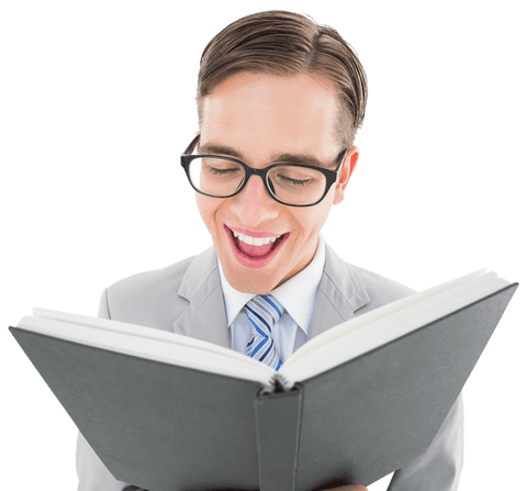 joyful transparent man reading from black book transparent background - Download Free Stock Videos Pikwizard.com