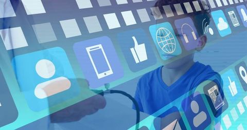 Pediatric digital health screening exam ethereal holographic style