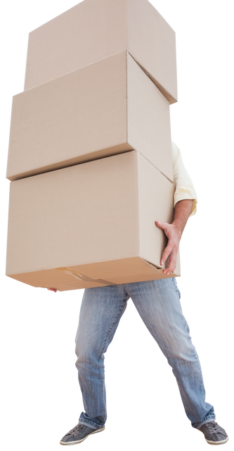 Transparent Background of Person Carrying Stack of Boxes for Moving and Delivery - Download Free Stock Videos Pikwizard.com