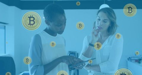 Business Professionals Discussing Bitcoin Strategies in Modern Office - Download Free Stock Images Pikwizard.com