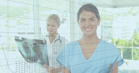 Healthcare Professionals Analyzing Medical Data Report