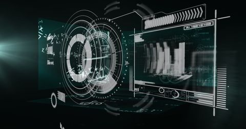 Futuristic Digital Interface with Data Analytics Design - Download Free Stock Images Pikwizard.com