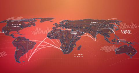 digital world map with data networks and dna strand visualization - Download Free Stock Images Pikwizard.com