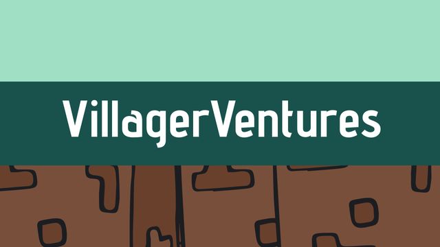 Villager Ventures logo featuring colorful abstract shapes and clean typography. Ideal for use in branding, marketing materials, business cards, and promotional content. Great for businesses aiming to establish a fresh, modern, and approachable brand identity.