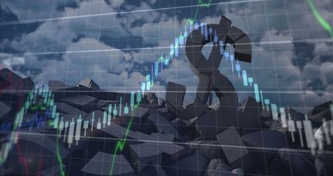 Digital Financial Data Representing Global Economic Trends