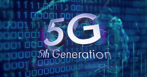 5G Technology with Binary Code Digital Display - Download Free Stock Images Pikwizard.com