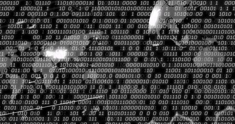 Binary Code with Digital Interface on Black - Download Free Stock Images Pikwizard.com