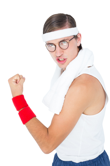 Transparent Image of Confident Geeky Hipster in Sportswear - Download Free Stock Videos Pikwizard.com