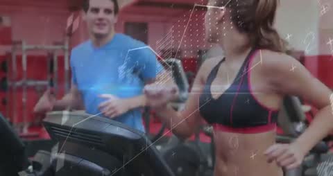 Fitness Journey with Technology Data Tracking at Gym